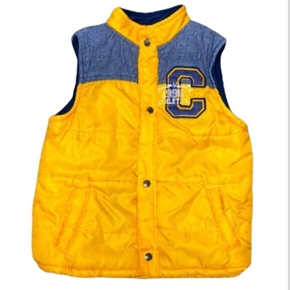 Junior Varsity Athletics Boy’s Yellow Puffer Vest - Picture 1 of 7